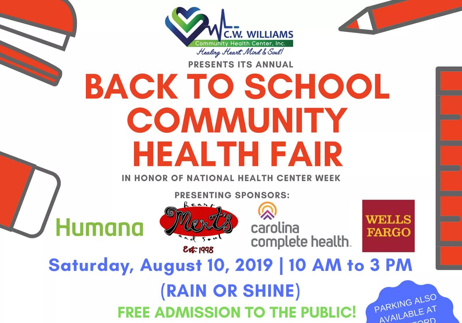 Back To School Community Health Fair: Immunizations, School Supplies ...